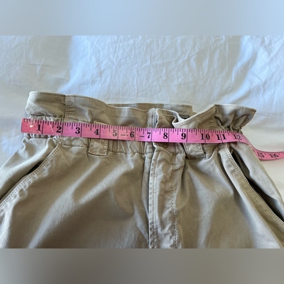 Mother | Size 26 | Yoyo Ruffle Greaser Paper Bag Highrise Straight Khakis Pants - Picture 8 of 12